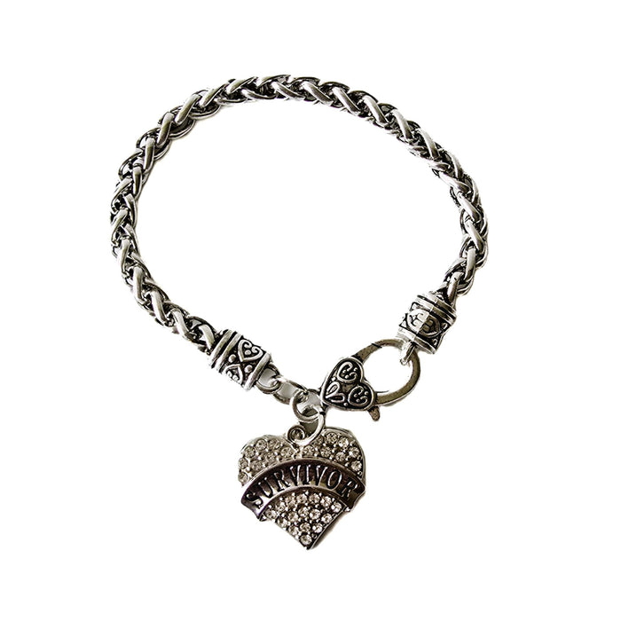 Pulsera Survivor Corazón Blanco
