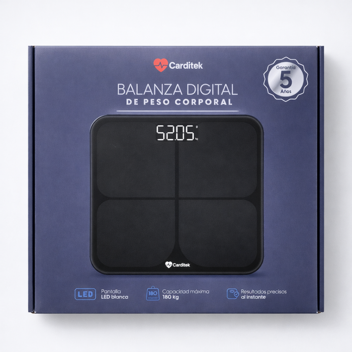 Balanza Digital de Peso Corporal Carditek