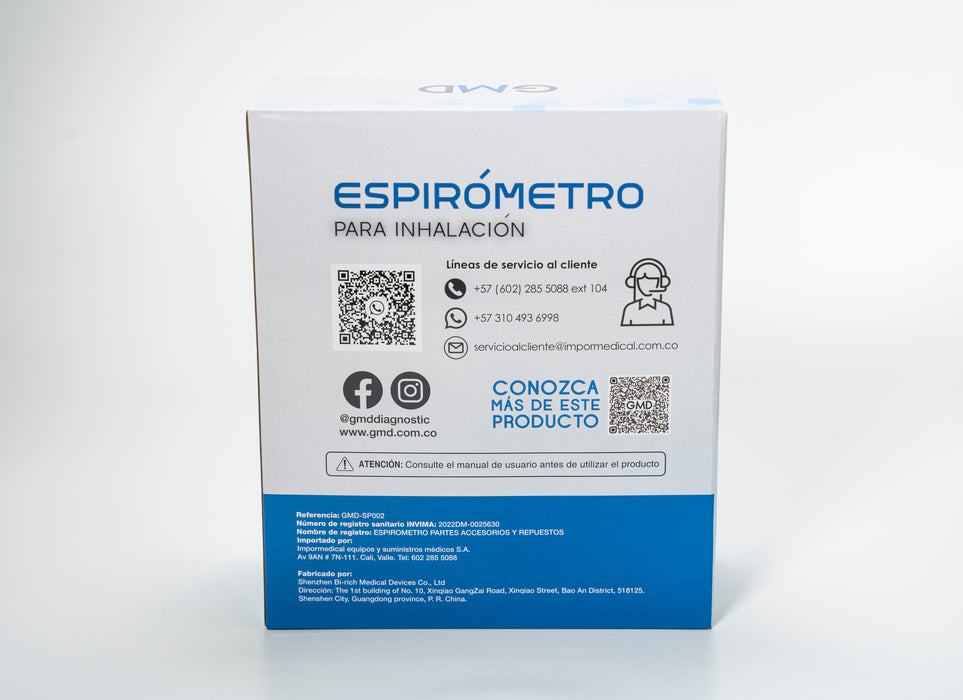 Espirómetro Para Inhalación - con flujo ajustable para realizar inhalación es de fácil uso y limpieza disponible en 2500 ml