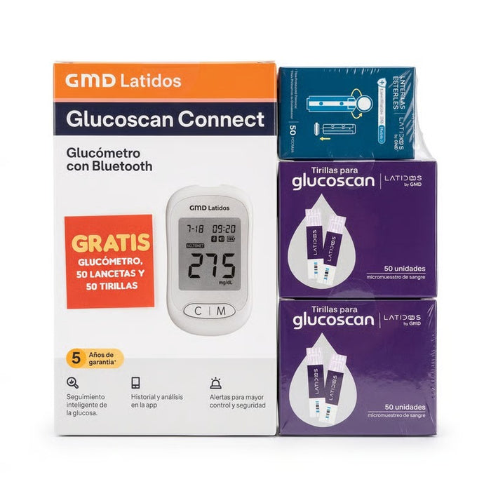 Glucómetro con Bluetooth Glucoscan Connect GMD-GM-200