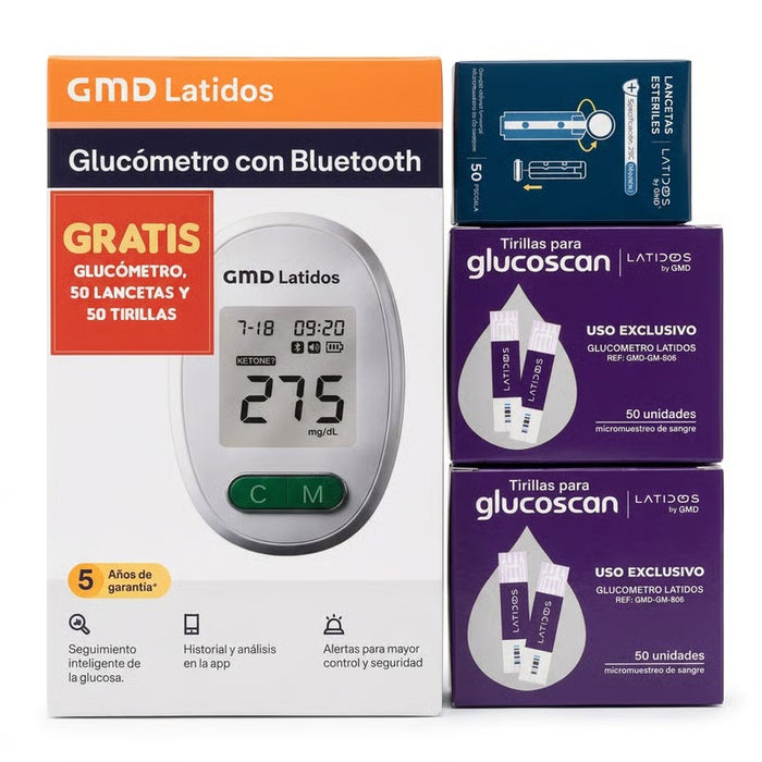 Glucómetro con Bluetooth GMD Latidos GMD-GM-GH30