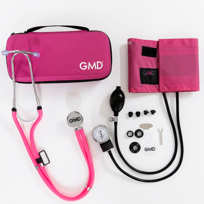 Kit de Tensiómetro y Fonendoscopio Rappaport Signature Color Rosado Neón