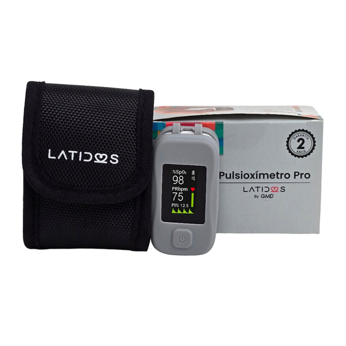 Forro para Pulsioxímetro Con Curva Latidos Pro Color Gris