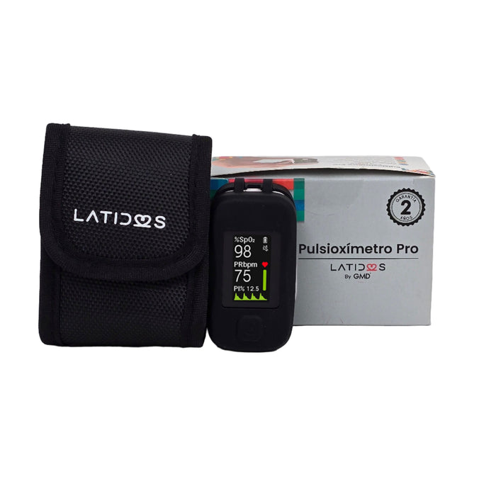 Forro para Pulsioxímetro Con Curva Latidos Pro Color Negro