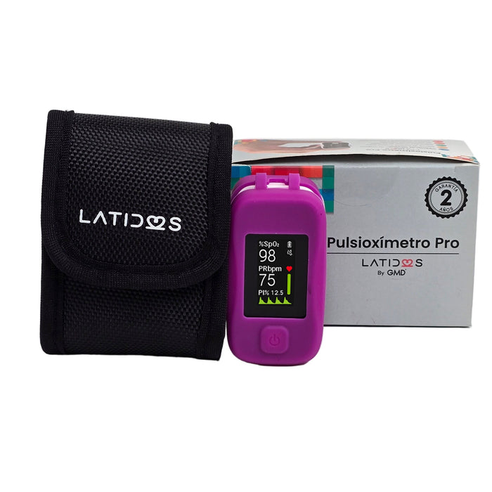 Forro para Pulsioxímetro Con Curva Latidos Pro Color Púrpura
