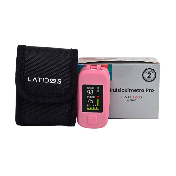 Forro para Pulsioxímetro Con Curva Latidos Pro Color Rosado