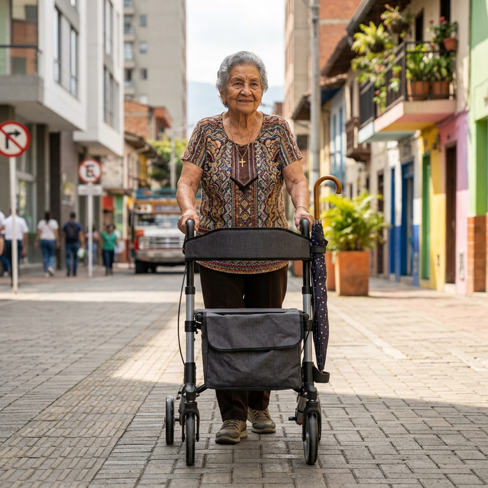 Caminador Rollator Estilo Europeo KP2-808F Konfort Plus