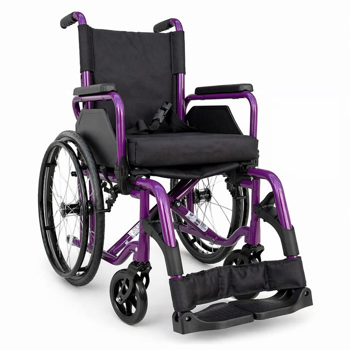 Silla de Ruedas Pediátrica Ligera Konfort Plus – Aluminio Color Uva (Ancho 35,5 cm)