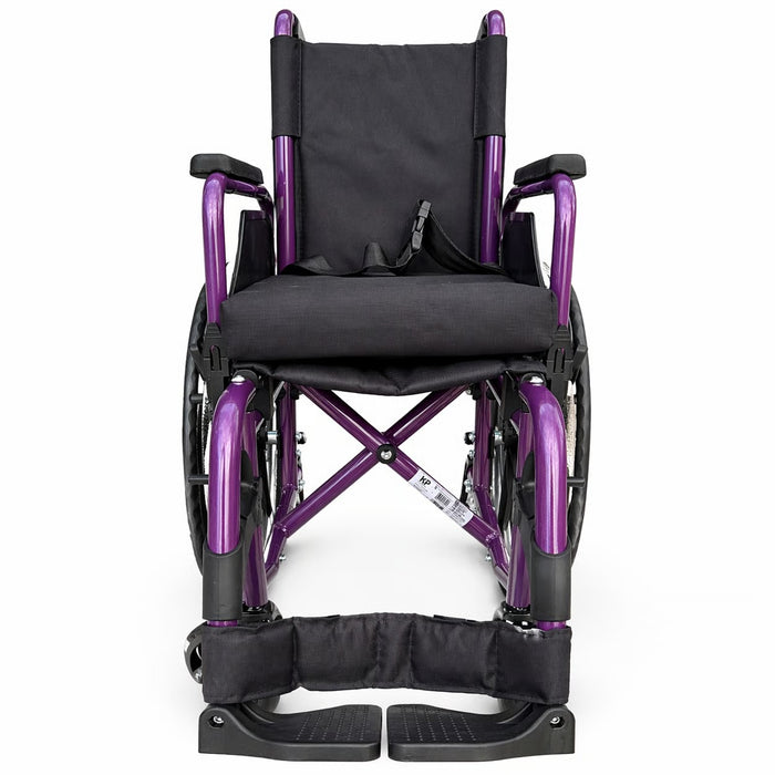 Silla de Ruedas Pediátrica Ligera Konfort Plus – Aluminio Color Uva (Ancho 35,5 cm)