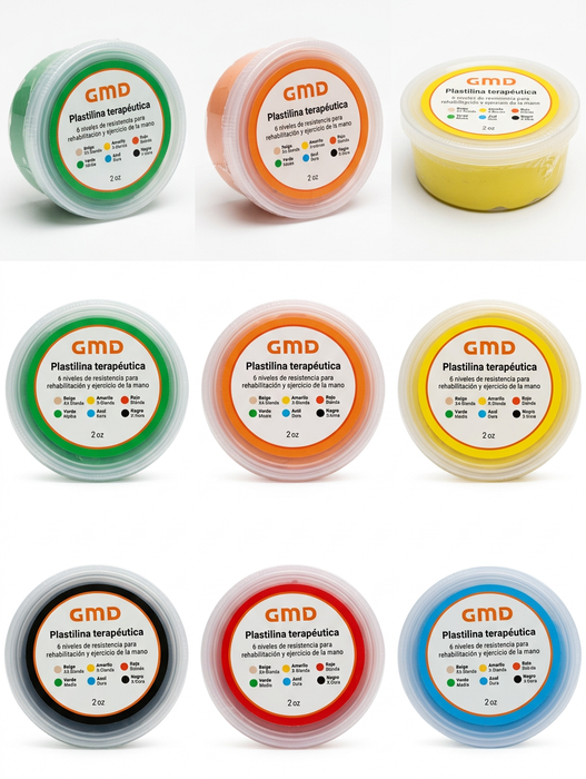 Plastilina Terapéutica GMD (2 oz) — Ejercicio y Rehabilitación de Mano