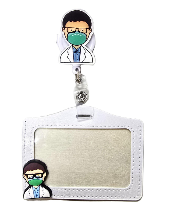 Porta Carnet Horizontal Motivo Médico con Gafas