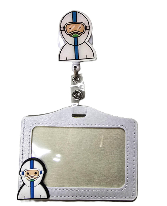 Porta Carnet Horizontal Motivo Traje de Bioseguridad