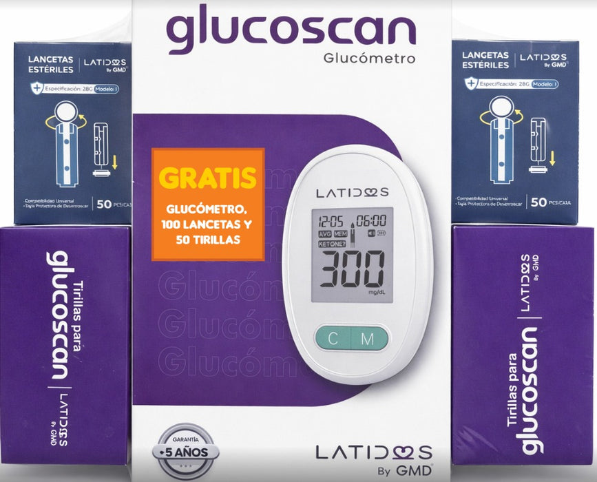Promo Glucoscan 150 lancetas 100 tirillas