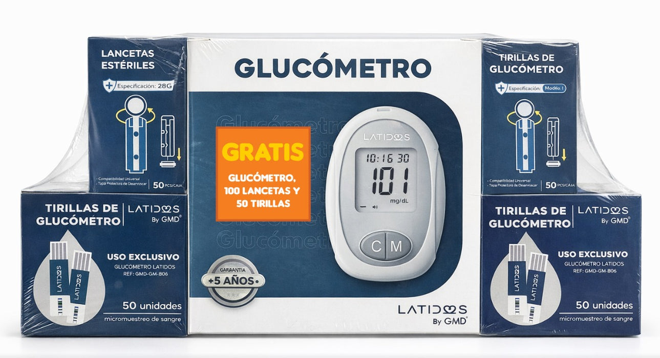 Promo Glucómetro Laditos By GMD 150 lancetas 100 tirillas