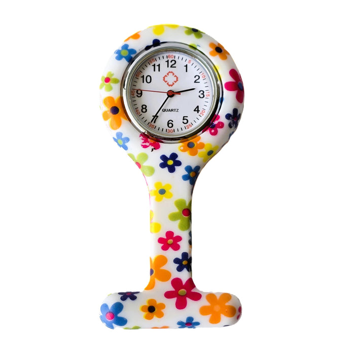 Reloj de Enfermería Flores Primaverales