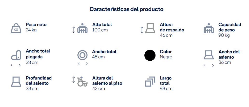 Silla de Ruedas Pediátrica, basculante y Reclinable