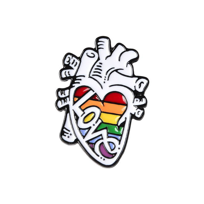 Pin corazón arcoiris GMD