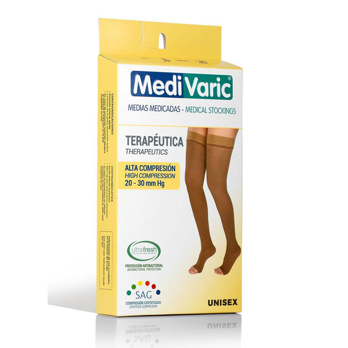 Medias De Compresión 20-30 MmHg Al Muslo Unisex 5232p